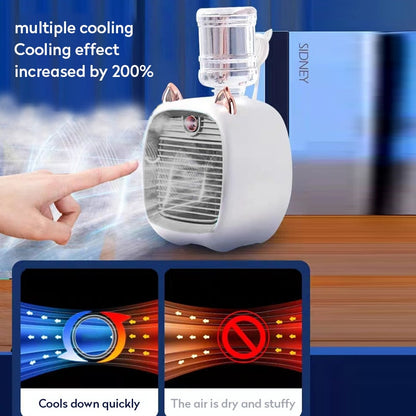 Portable Mini Air Conditioner Fan USB Air Cooler Fan Humidifier